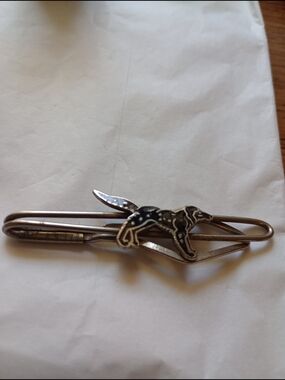 Silver Dog Money Clip for Men - Black & Silver Accent